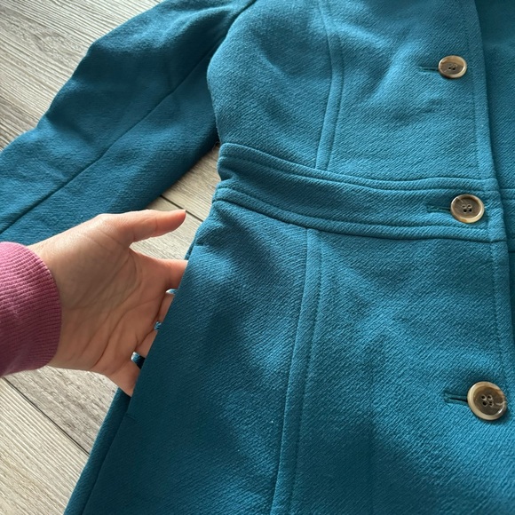 Gorgeous J. Crew Double Cloth Lady Day Coat teal turquoise blue green - Picture 4 of 11